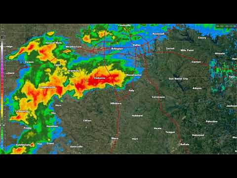 4/26 to 4/27 Radar Loop of Texas Supercell