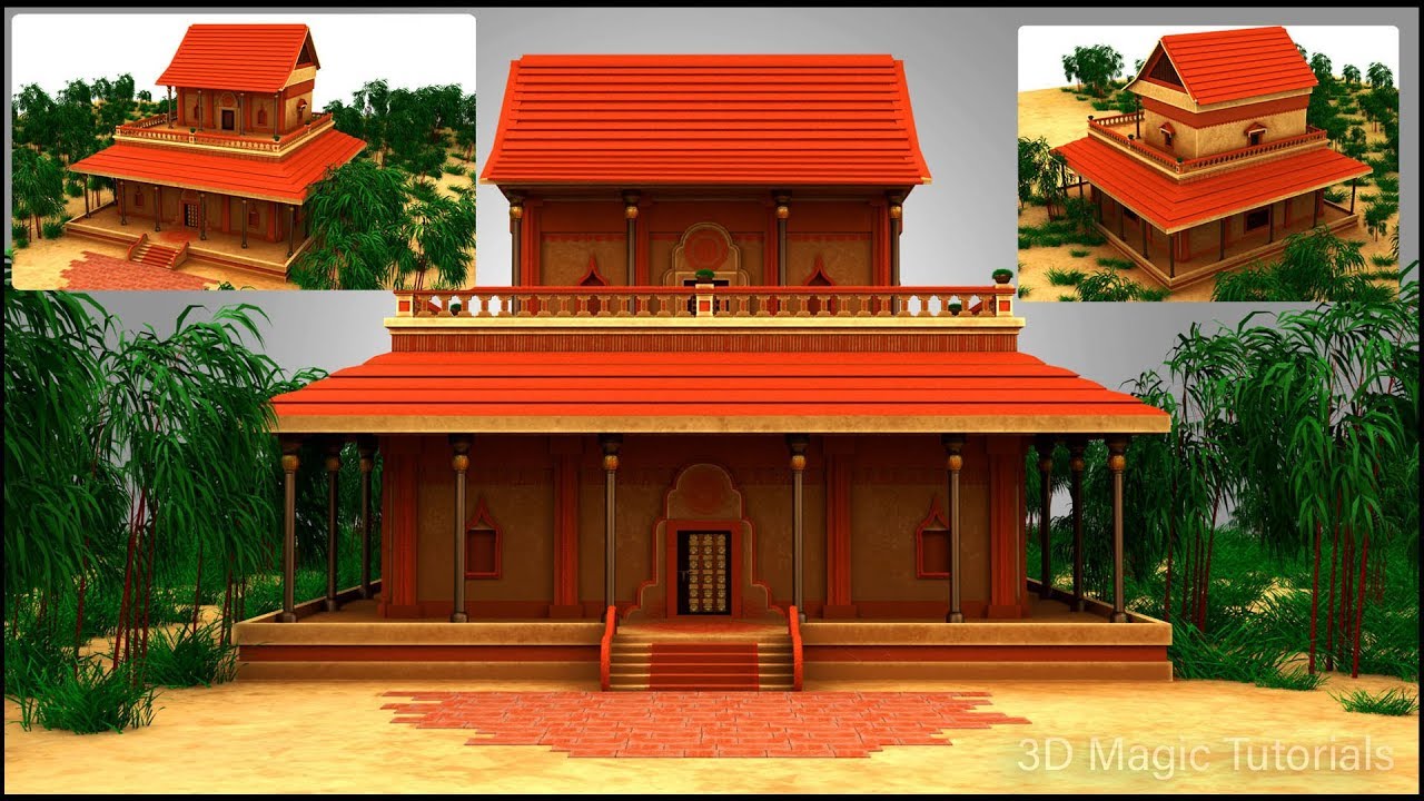 3D Modeling of a house for cartoon in Maya tutorial by 3D Bunch - video 2