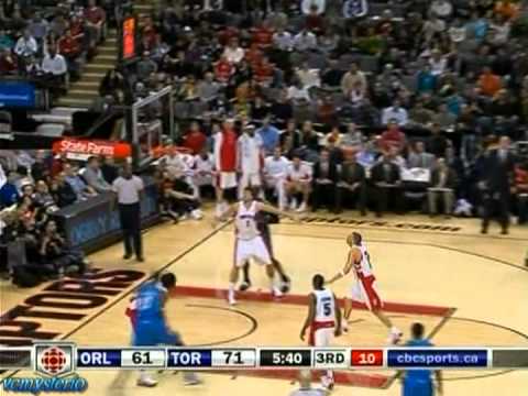 Dwight Howard 39pts vs. Raptors (01.04.2009)- Baseline Reverse Power Dunk