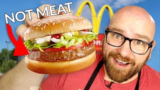 The WORLDS FIRST McDonalds PLT (PLANT BASED BURGER) in the USA