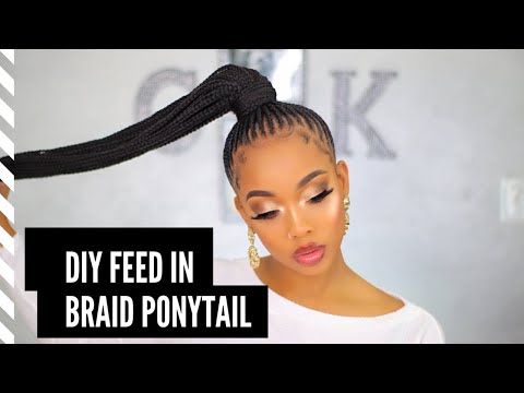 Feed in Braids Ponytail Made EASY- Ft Outre's Pretty...