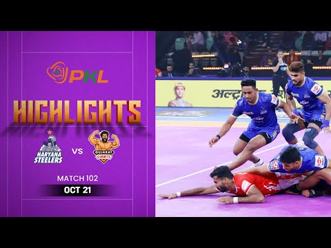 Pro Kabaddi Highlights: Haryana Steelers vs Gujarat Giants | 21 October | PKL Season 12