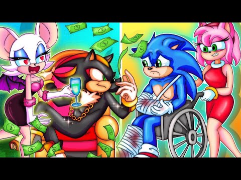 Poor Sonic Family Life vs Rich Shadow - Very Sad Story But Happy Ending | F8 Animation Compilation