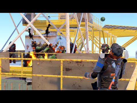 take large oil rig with 2 f1 grenades...