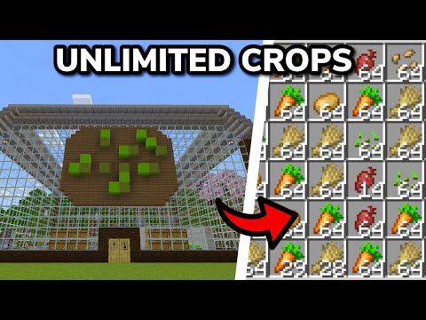UNBELIEVABLE AUTO CROP FARM in Minecraft Bedrock!