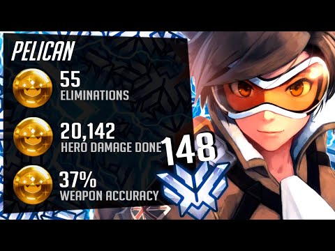 H.Outlaws Pelican Pro Tracer - 55 elims! [ Overwatch Season 32 Top 500 ]