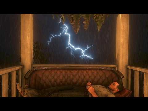 Sleeping On The Back Porch In A Thunderstorm | RDR2 ASMR