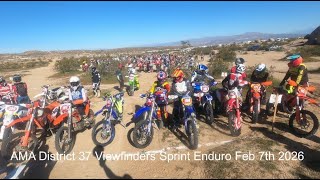 AMA District 37 Viewfinders Sprint Enduro Feb 7th 2026 3 Tests Desert Dirtbike R