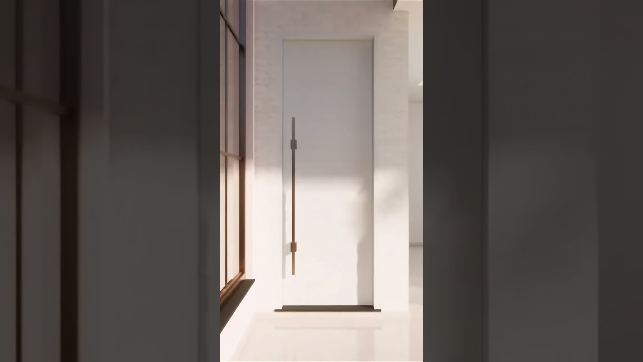 Facade Tour - Modern Single-Story House with Double Height Foot #project #houses #3d