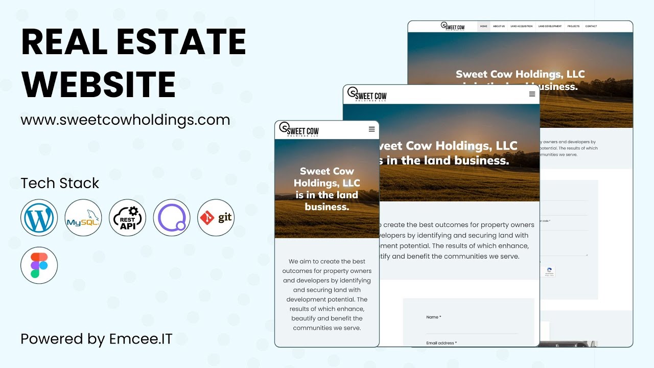 Sweet Cow Holdings - Real Estate Website