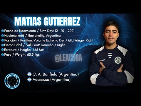 Matias Gutierrez #8 // Volante Extremo Der - Mid Winger Right // Acassuso 2024