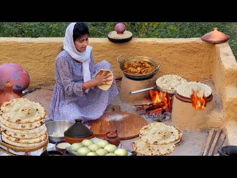 Cooking BUTTER CHICKEN Korma with TAWA NAAN without Tandoor in Village Il