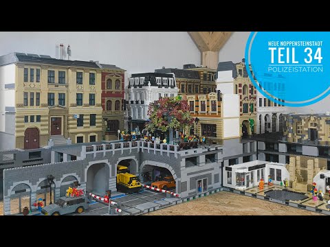 Neue Noppensteinstadt - Teil 34 Polizeistation wird fertig // BlueBrixx Lego
