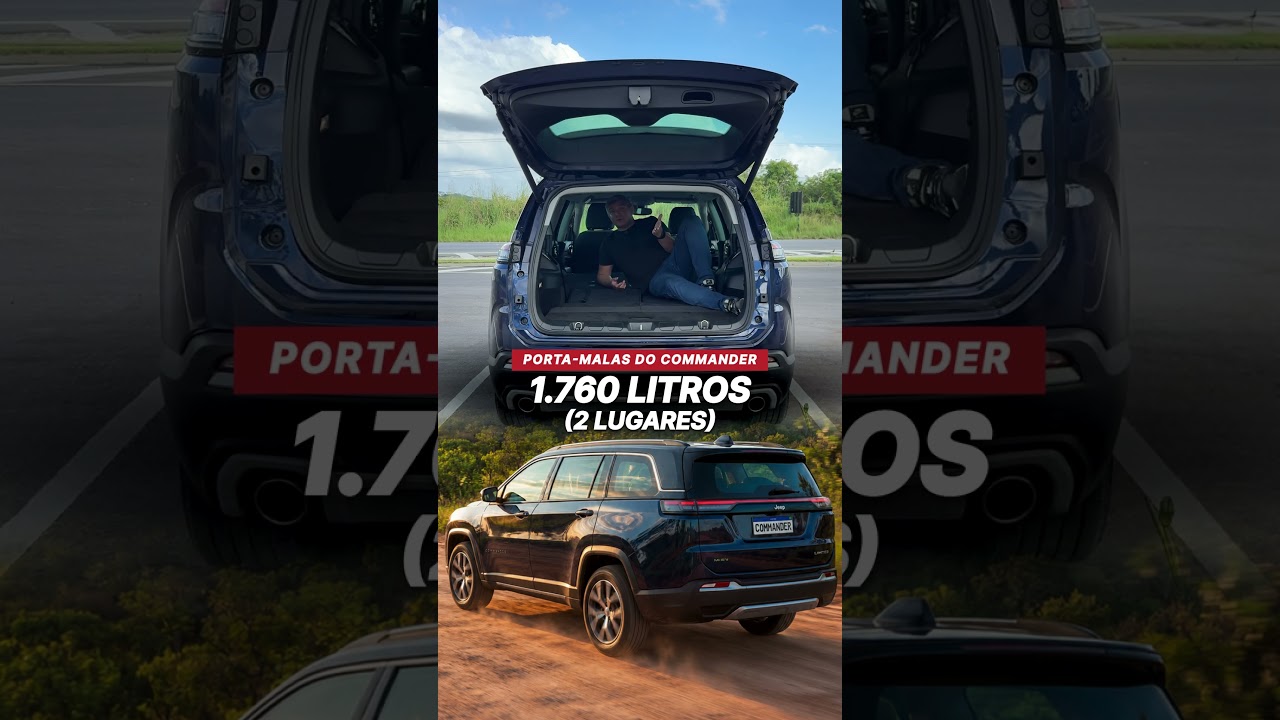 Capacidade do porta-malas do Jeep Commander