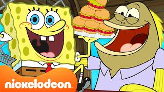 Download lagu SpongeBob | Momen Paling Membahagiakan di Krusty Krab! 🍔 | Nickelodeon Bahasa mp3