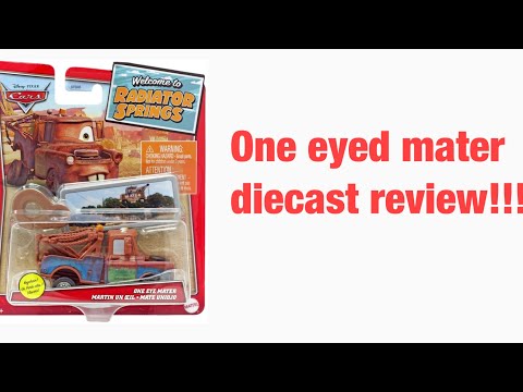 Disney Pixar cars one eyed mater diecast review!!!