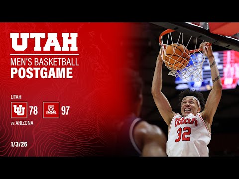 Utah: 78, Arizona: 97 | Utah Basketball Postgame Press Conference