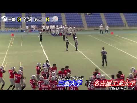 【三重大学アメフト部】 名古屋工業大学vs三重大学＠四日市ドーム(2018 06 24)