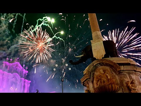 Musical fireworks  - Catania ( Italy ) - feast of St. Agatha