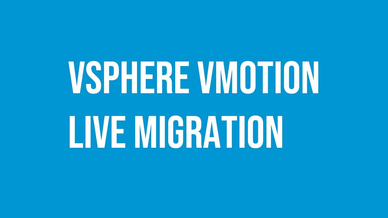 VMware vMotion: Live Migration VM within a cluster, with zero downtime.