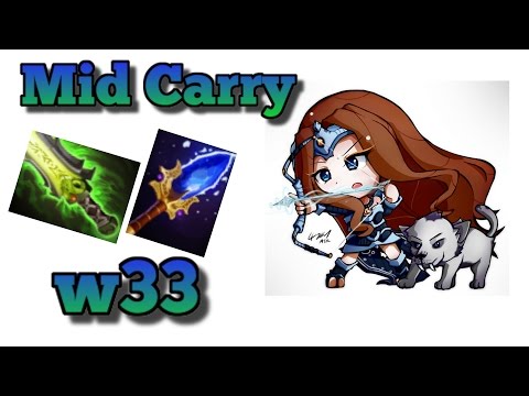 Dota 2 - W33 PRO Mirana Mid Gank Agha Ethereal Build - Dota 2 Leaderboards 2016 1080p60fps