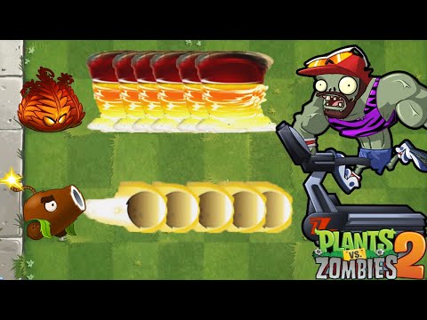PvZ 2 Fusion - Every Plant Using 10 Projectile vs Cardio Zombie