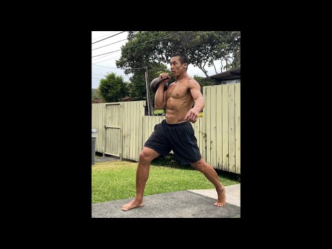 Day 337 FitPro Hawaii Workout - Kettlebell Lunge Exercises (20-32 kg.) - April 20, 2021, 5:28 pm