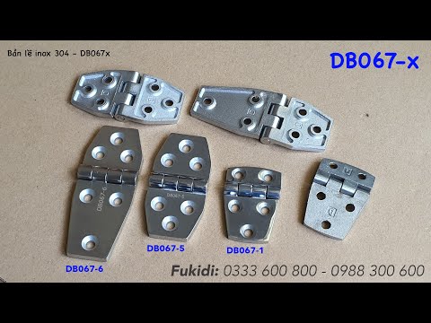 Bản lề inox 304, kiểu hình thoi, KT 38x56, 40x80, 40x100, dày 5mm - DB067-1,  DB067-5, và DB067-6