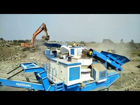 Puzzolana Track mounted Crushing Plant Machinery.