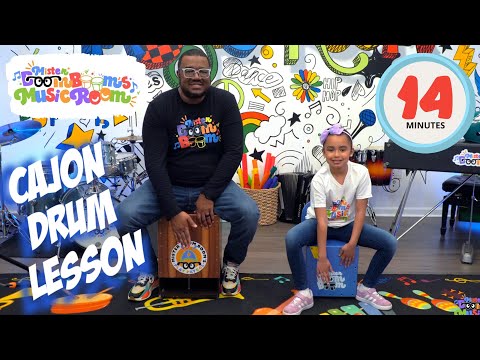 Learn Cajon & Hand Drums with Mister Boom Boom & Little Boom Boom | 3 Easy Drum Patterns for Kids!