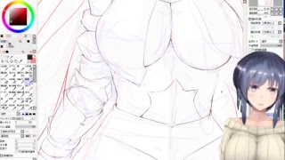バ美肉したので雑談お絵描き作業180720
