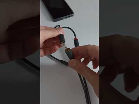 Plug the Right and Left RCA connectors into the 3.5mm adapter to connect to an Android Phone #shorts