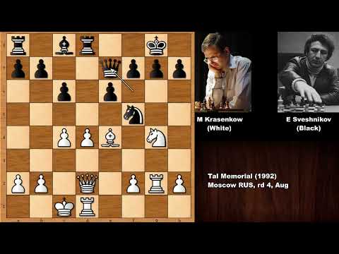 Playing Like Tal in Tal Memorial: M Krasenkow vs E Sveshnikov (1992)
