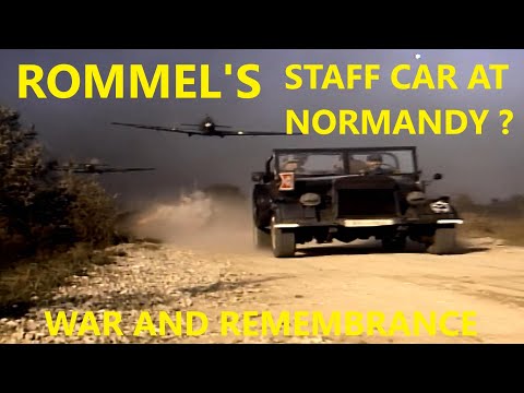 Rommel's staff car strafed at Normandy.