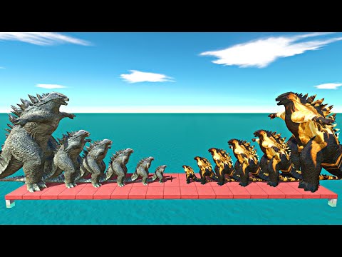 Growing Godzilla 2014 vs Flame Itself - Animal Revolt Battle Simulator
