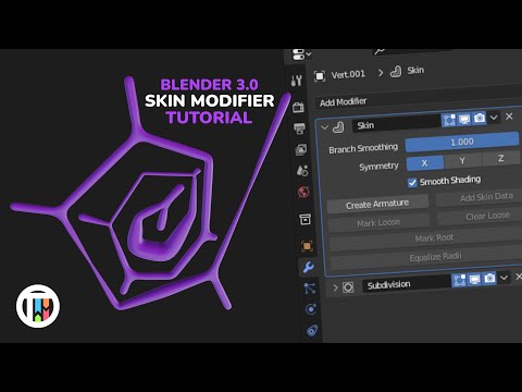 How to use the Skin Modifier in Blender 3.0 Eevee - Tutorial