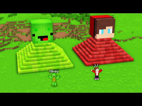 Unbelievable! Revealing Mikey and JJ's Minecraft PYRAMIDS!