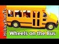 Wheels On The Bus SONG All Through The Town By HobbyKidsTV