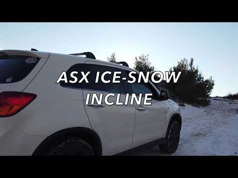 MITSUBISHI ASX OUTLANDER SPORT RVR TRACTION TEST ON ICE MUD INCLINE and DIAGONAL TEST winter tires