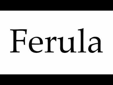 How to Pronounce Ferula