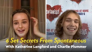 Katherine Langford and Charlie Plummer Share 6 Set Secrets From Spontaneous | POPSUGAR video