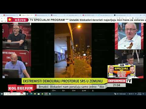Šešelj psuje demonstrantima majku ustašku i preti, Novica Popović sa Informera se smeje (16.08.2025)