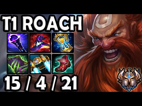 Gragas TOP vs Singed [ T1 Roach ] Lol Korea Challenger Patch 10.25 ✅