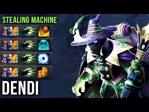 Dendi Rubick Stealing Machine with Arcana, One EPIC Game = a Lot of Ultimates Stolen - Dota 2