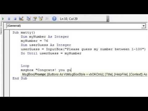 Excel 2010 VBA Tutorial 26   Do Until Loop 360p