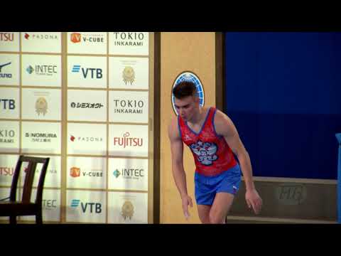 RIABIKOV Maksim (RUS) M - 2019 Trampoline Worlds, Tokyo (JPN) - Qualification Tumbling R1