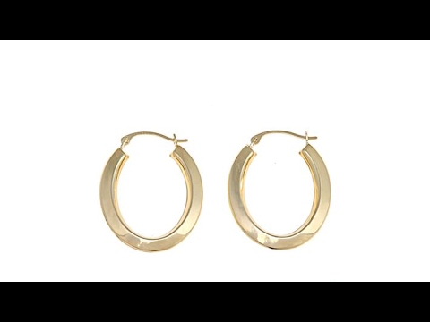 Michael Anthony Jewelry 10K Polished Oval Hoop Earrings