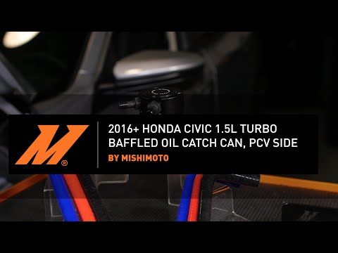 2016+ Honda Civic 1.5 Turbo Baffled Oil Catch Can, PCV Side Features & Benefits by Mishimoto