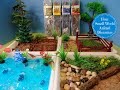 Four Small World Animal Dioramas -Farm, Horse, Ocean, & Wild Animal Figures -Learn Animal Names