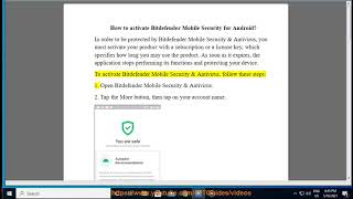 Activate Bitdefender Mobile Security for Android